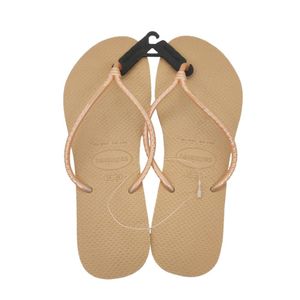 Sandália Havaianas Feminina Tube dourada 37/38