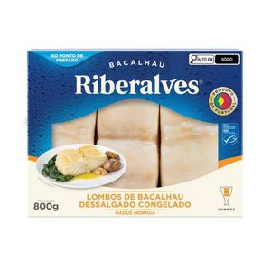 Lombo de Bacalhau Riberalves Dessalgado Congelado 800g