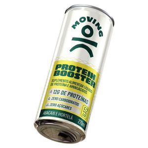 Suplemento Alimentar Líquido Moving Protein Booster Zero Açúcar Abacaxie Hortelã Lata 270ml