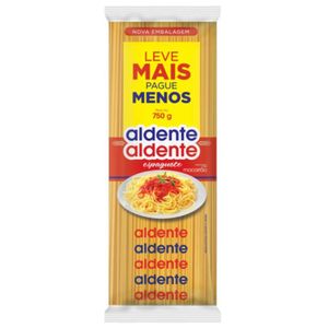 Macarrão de Sêmola Espaguete Aldente 750g LV+PG-