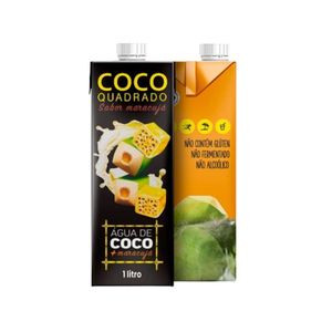 Água de Coco Coco Quadrado Maracujá Caixa 1 Litro