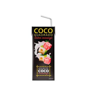 Água de Coco Coco Quadrado Morango Caixa 200ml