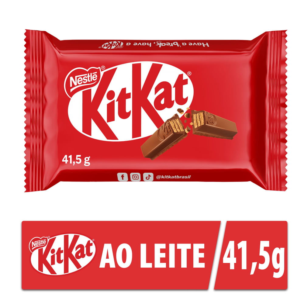 KitKat Wafer Kitkat Nestlé 4 Fingers ao Leite 41,5g | Prezunic