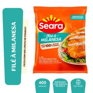 Filé de Peito de Frango Seara à Milanesa Empanado Congelado 400g
