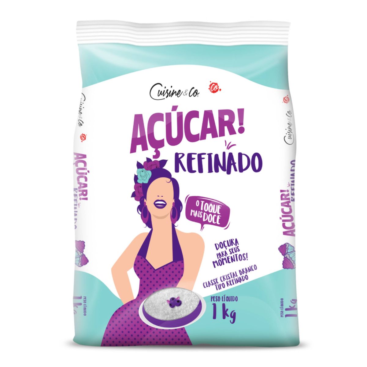 Açúcar Cuisine&Co Refinado Pacote 1Kg