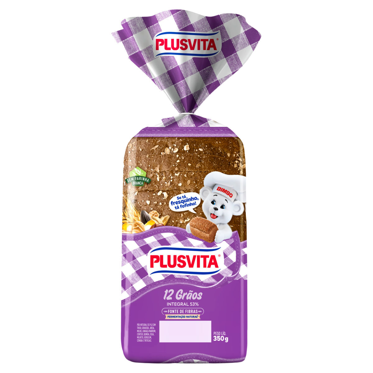 Pão Integral Plusvita 12 Grãos 350g