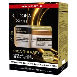 Shampoo 250ml + Máscara de Tratamento 250g Eudora Siàge Cica Therapy