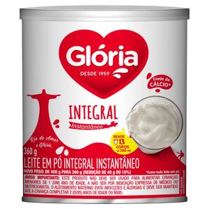 Leite em Pó Glória Integral Instantâneo 360g