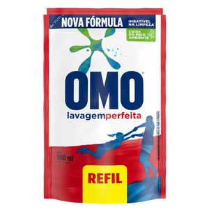 Lava Roupas Líquido Omo Lavagem Perfeita Refil 900ml