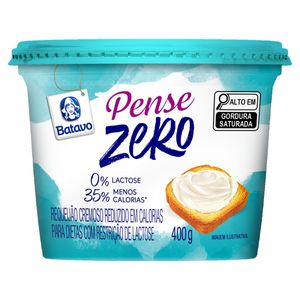 Requeijão Cremoso Batavo Pense Zero 0% Lactose Pote 400g