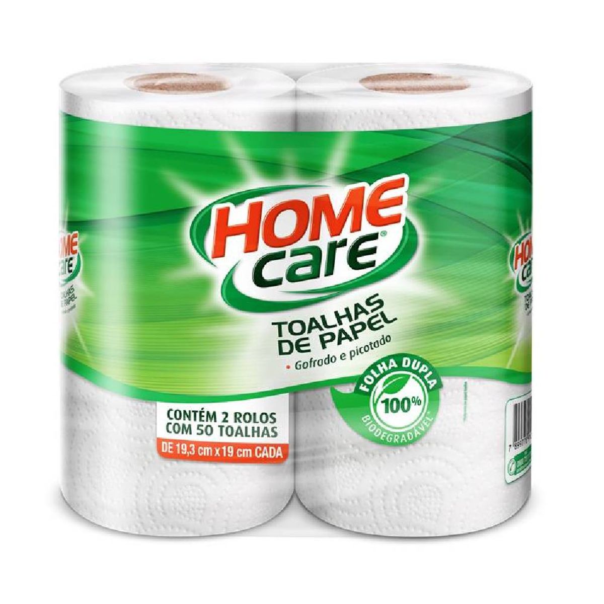 Papel Toalha Home Care Folha Dupla 50 Folhas com 2 Unid