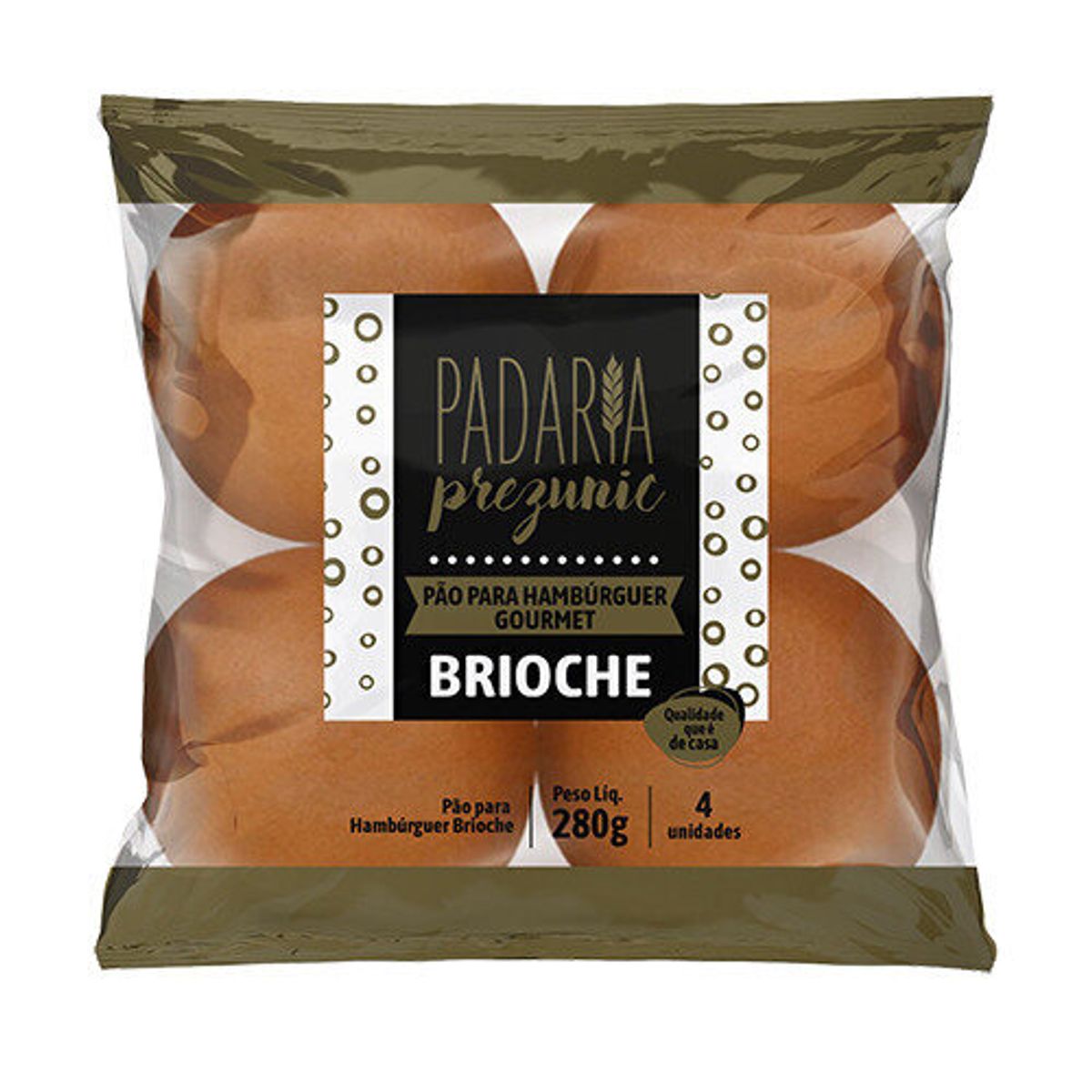 Pão de Hambúrguer Prezunic Brioche 280g