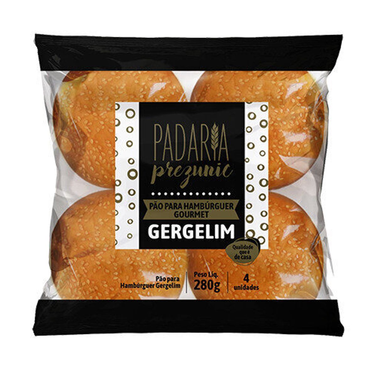 Pão de Hambúrguer Prezunic Gergelim 280g