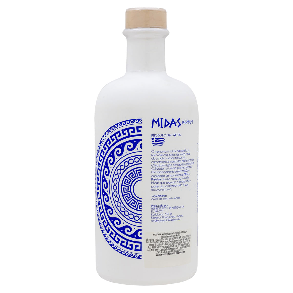 Azeite de Oliva Midas Premuim Extra Virgem Vidro 500ml | Prezunic