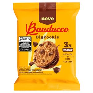 Biscoito Cookie Bauducco BigCookie com Pedaços, Gotas e Base deChocolate 30g