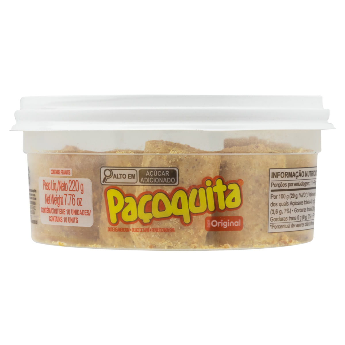 Poçoca Rolha Paçoquita Pote 220g | Prezunic