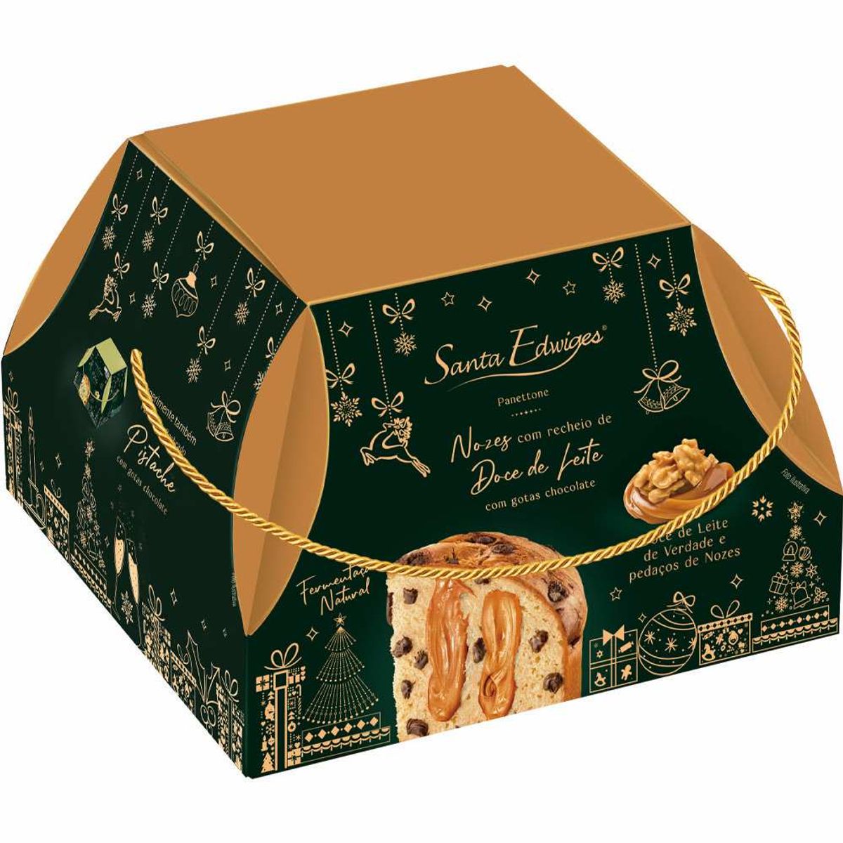 Panettone Santa Edwiges Nozes com Doce de Leite Caixa 800g | Prezunic