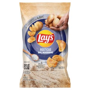 Batata Frita Lays Rústica Sal Marinho 108g