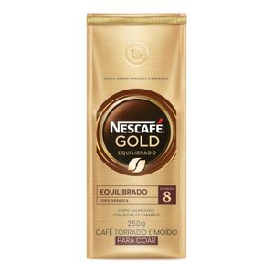 Café em Pó Nescafé Torrado e Moído Gold Equilibrado Pacote 250g