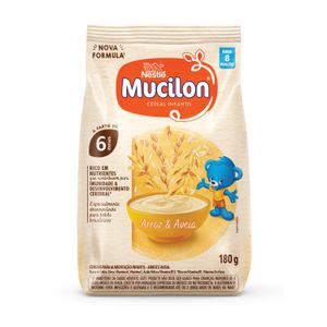 Cereal Infantil Mucilon Integral Arroz & Aveia Pacote 180g