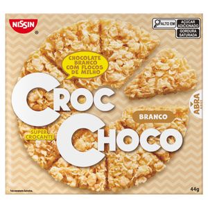 Chocolate Nissin Croc Choco Branco com Flocos de Milho Caixa 44g