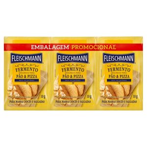 Fermento Seco Biológico Fleischmann Instantâneo Envelope 10g Cada Leve3Pague 2 Unid