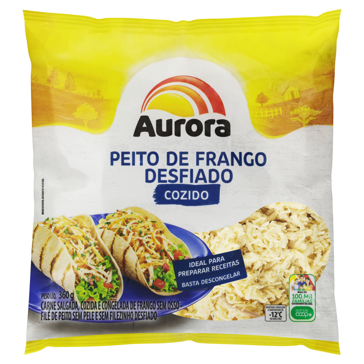 Peito de Frango Cozido e Desfiado Aurora 360g