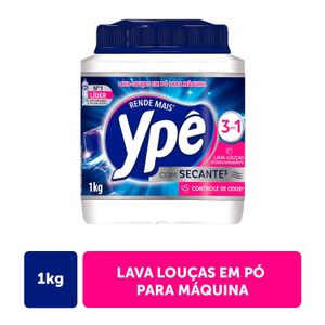 Detergente Lava Louças em Pó Ypê com Secante para Máquina Pote 1Kg