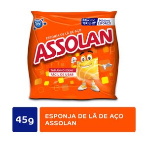 Lã de Aço Assolan com 8 unidades 45g