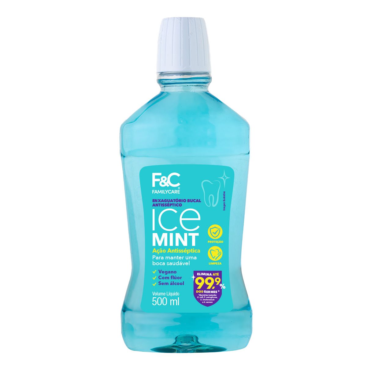 Antisséptico Bucal Familycare Zero Álcool Menta Frasco 500ml