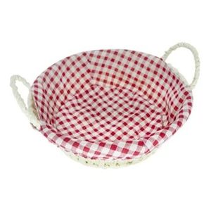 Cesta Para Pão Util No Lar Oval Vime Branca