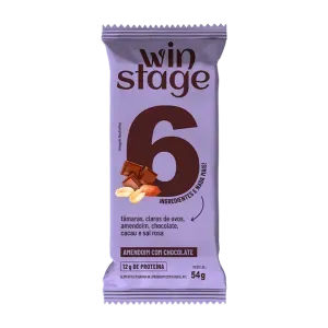 Barra Proteica Winstage Amendoim c/ Chocolate 54g