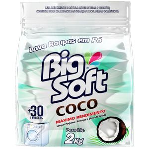 Lava-Roupas em Pó Big Soft Coco 2Kg