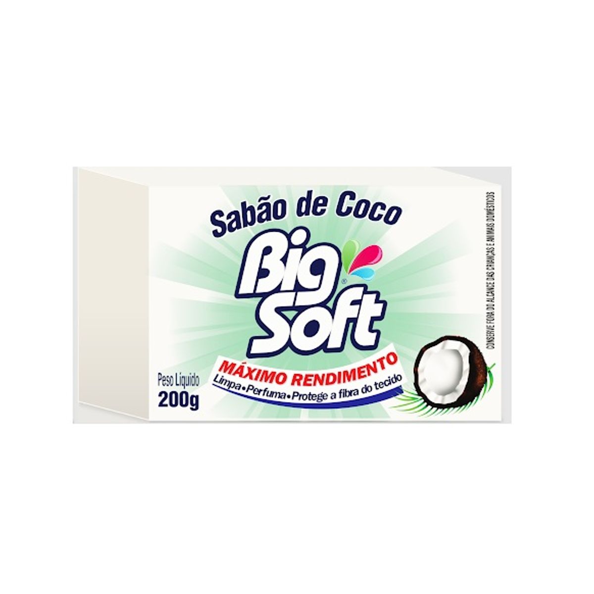 Sabão de Coco em Barra Big Soft 200g