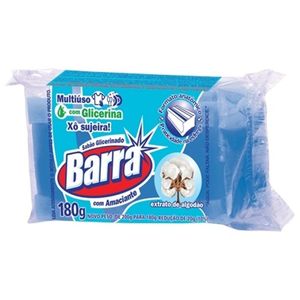 Sabão em Barra Barra Glicerinado Azul 180g