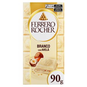 Chocolate Ferrero Rocher Tablete Branco com Avelã 90g