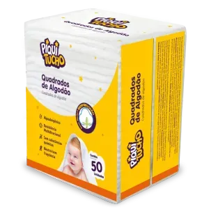 Algodão Piquitucho Quadrado com 50 Unid