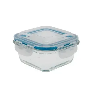 Pote Oikos Quadrado Vidro com Tampa 320ml