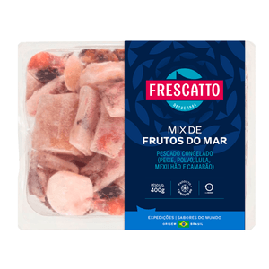 Mix de Frutos do Mar para Paella com Peixe Branco, Camarão, Mexilhão, Polvo e Anéis de Lula 400g