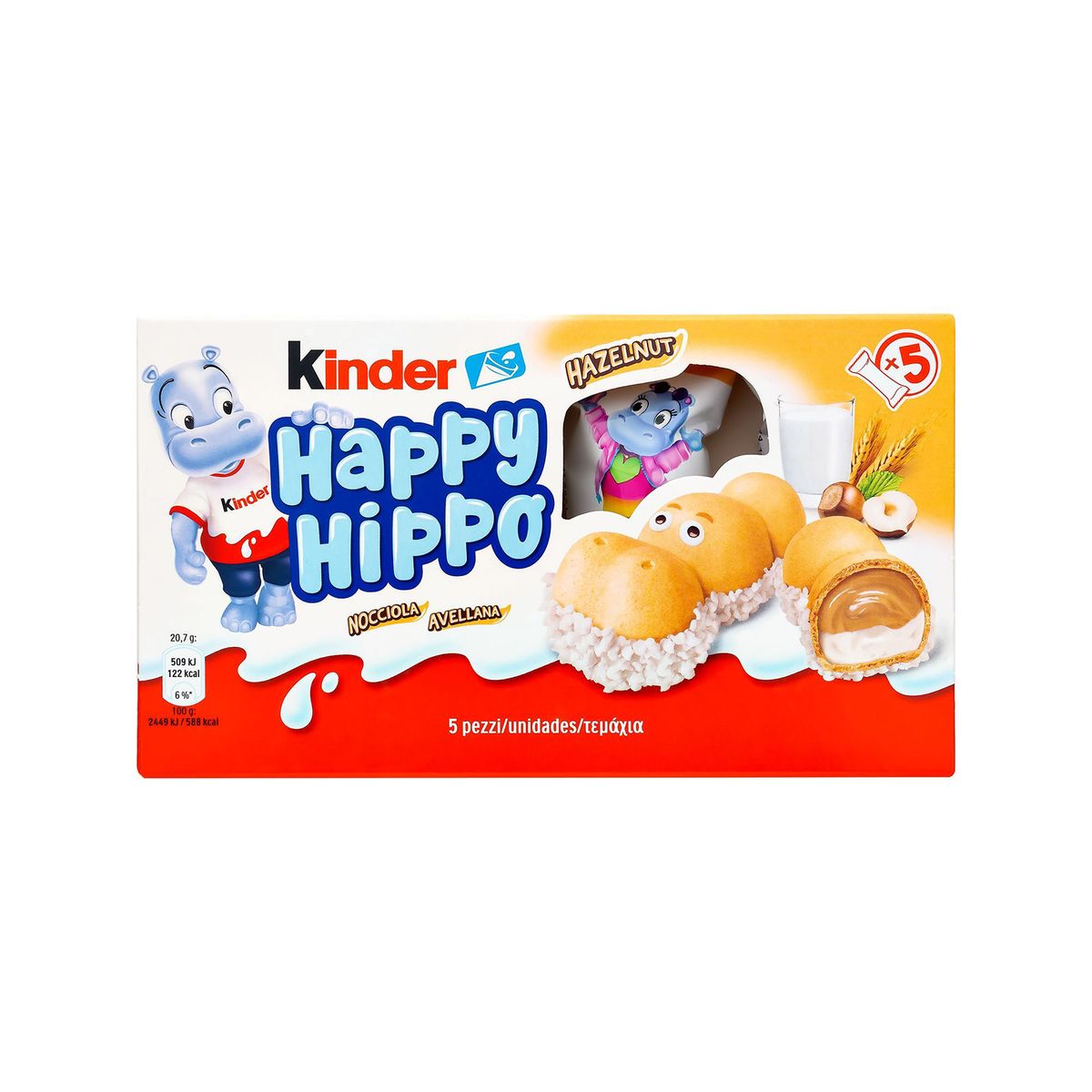 Biscoito Kinder Happy Hippo Avelã 103,5g | Prezunic