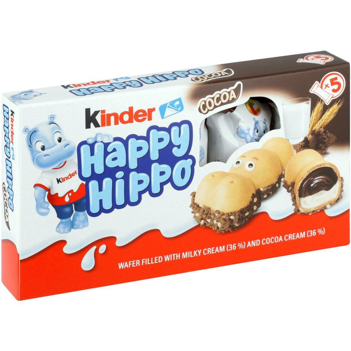 Wafer KINDER Happy Hippo com 5 unidades