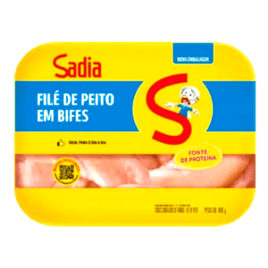 Filé de Peito de Frango Sadia em Bifes Congelado 800g