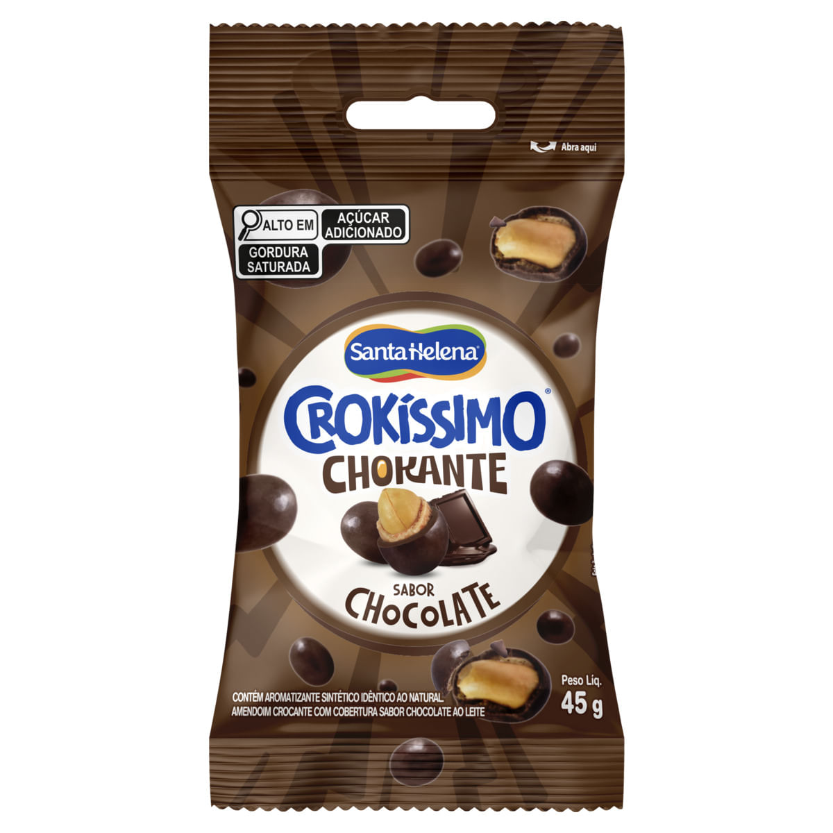 Amendoim Crocante Crokíssimo Chokante Chocolate ao Leite Pacote