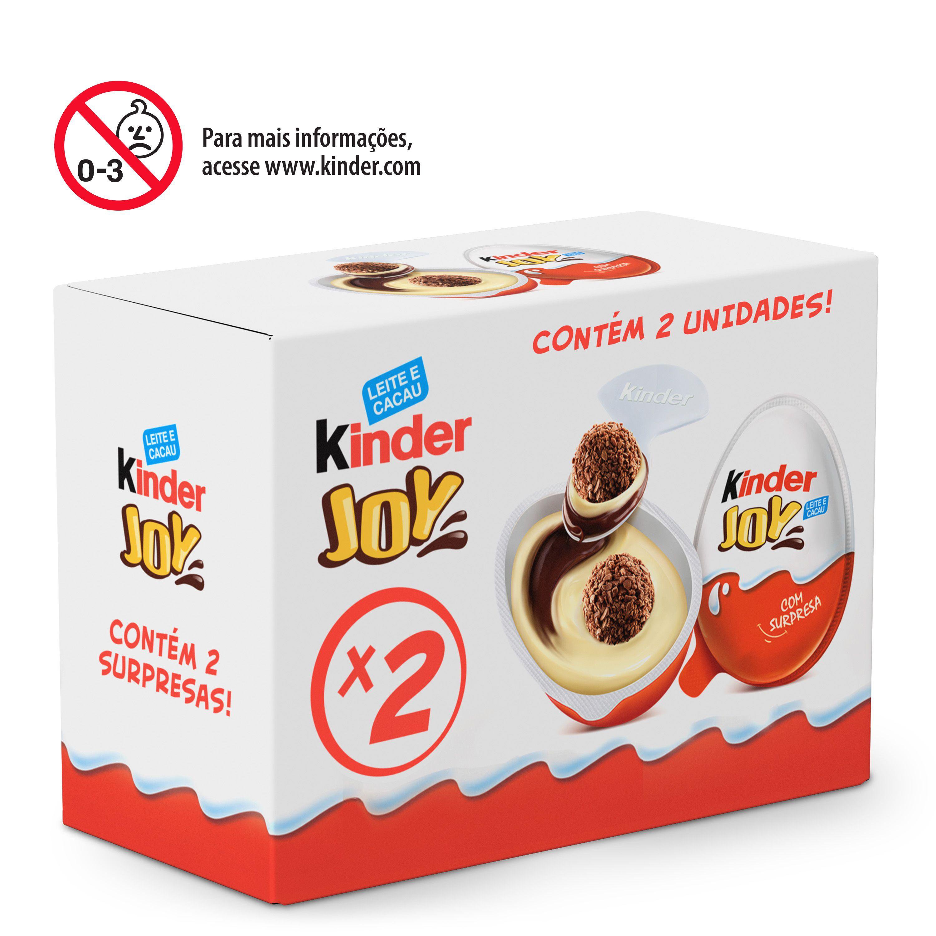 Encontraproduto.com.br - Chocolate Kinder Ovo com Recheio ao Leite e Cacau Cor Azul Contém 2 Unidades Caixa 40g