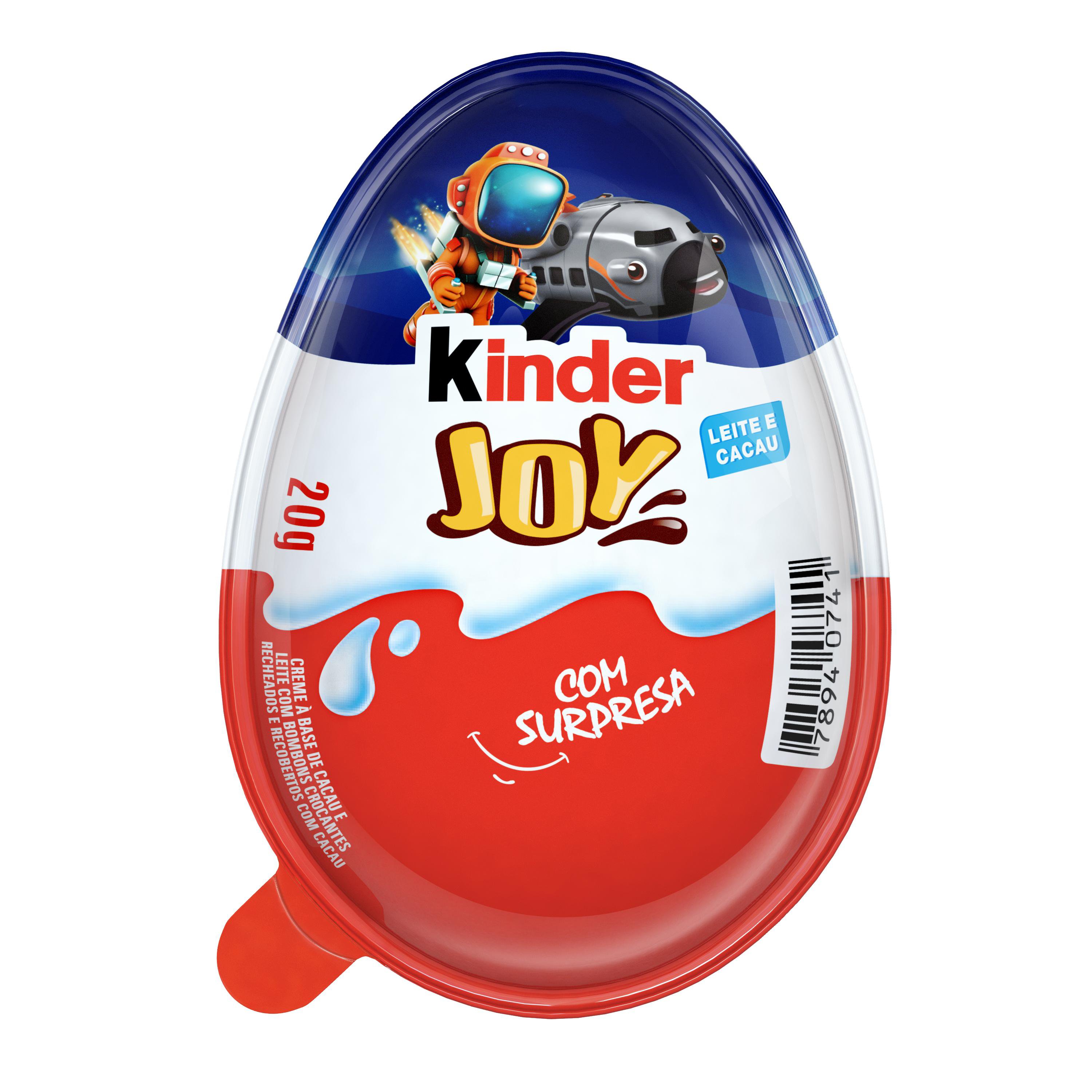 Encontraproduto.com.br - Chocolate Kinder Ovo com Recheio ao Leite e Cacau Cor Azul Contém 2 Unidades Caixa 40g