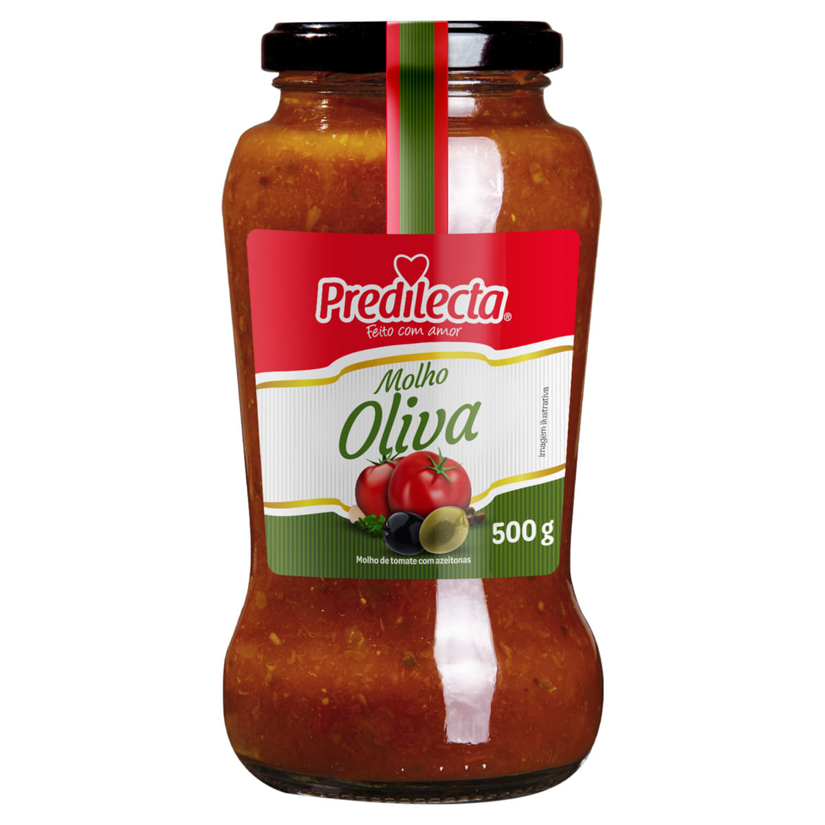 Molho de Tomate Predilecta Oliva Vidro 500g