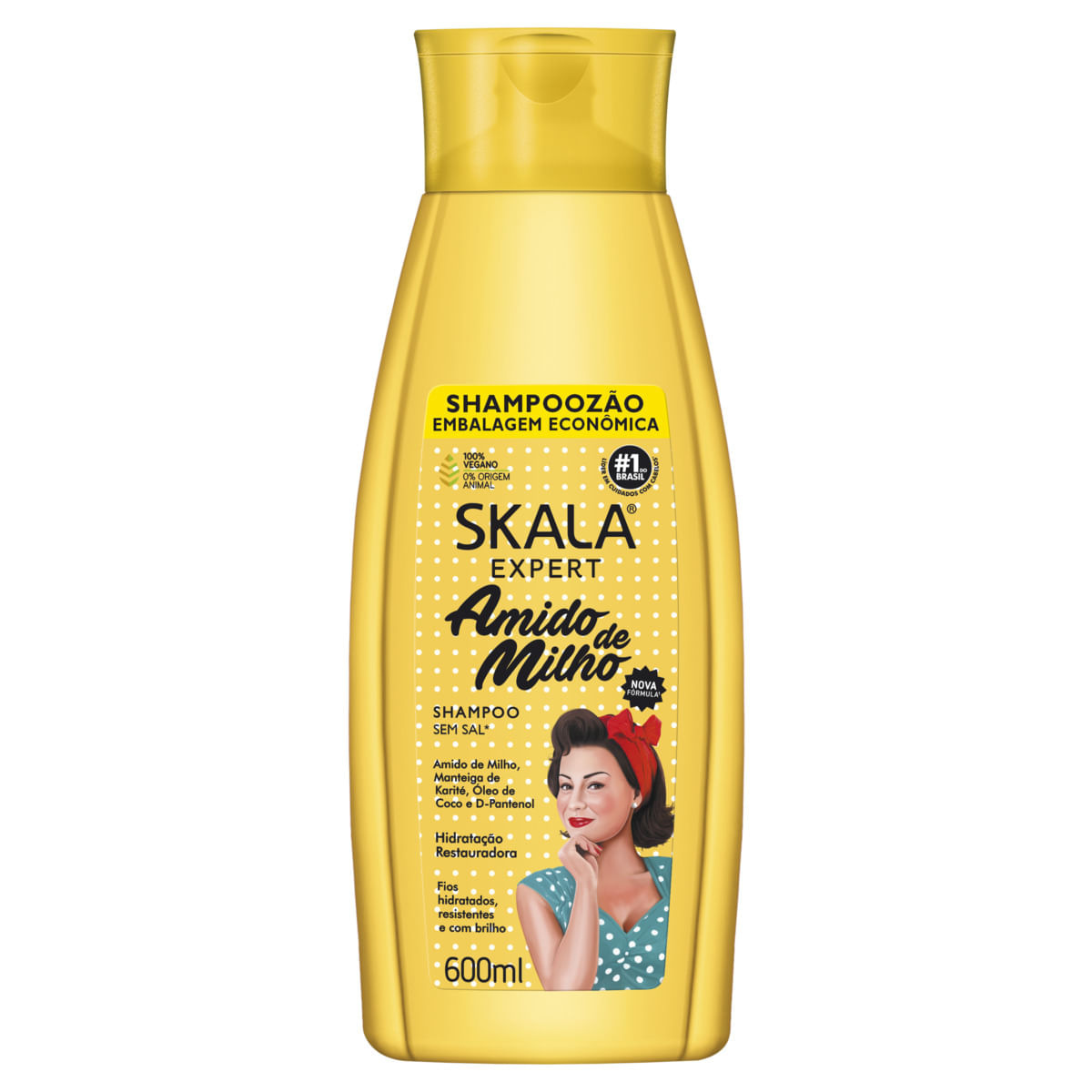 Shampoo Skala Expert Amido de Milho 600ml Embalagem Econômica