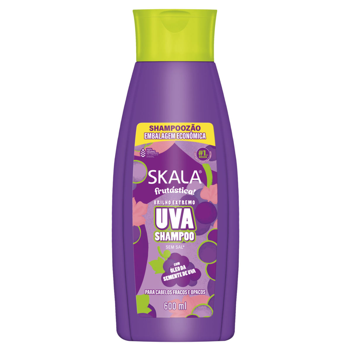 Shampoo Skala Frutástica Uva 600ml Embalagem Econômica