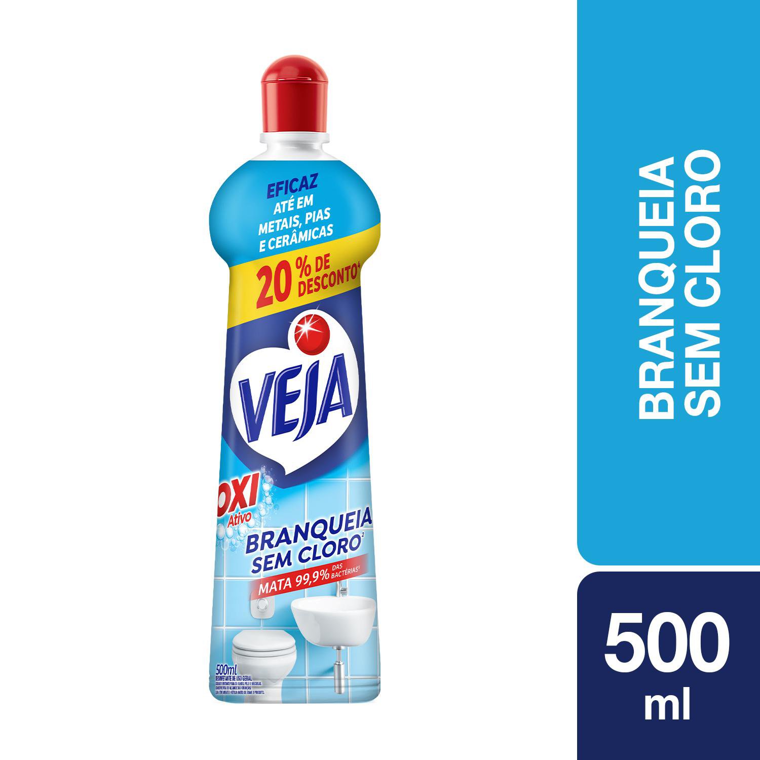 Limpador Veja Oxi Antibacteriano Banheiro 500ml 20% Desconto