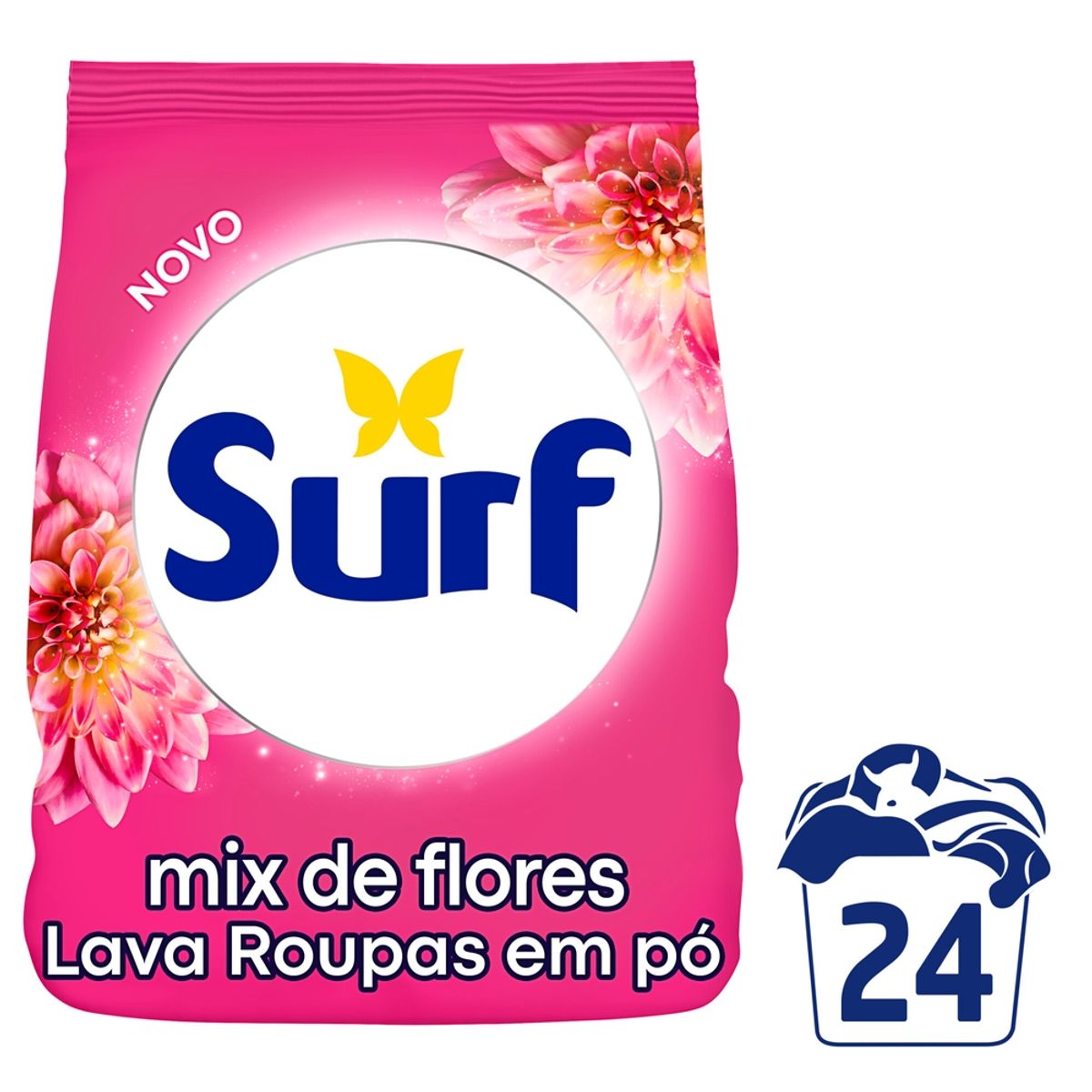 Sabão em Pó 5 em 1 Surf Rosa e Flor-de-Lis 1,6Kg